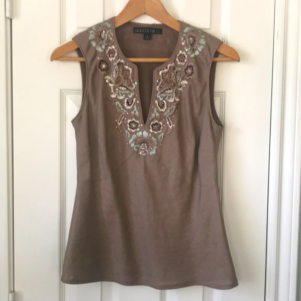 Lafayette 148 Embroidered blouse